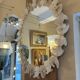 Murano mirror, white butterflies