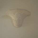 Pair of plaster wall sconces, palmette decoration, 20th century