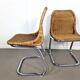 Pair of Rohé Noordwolde chairs | Rattan and chrome