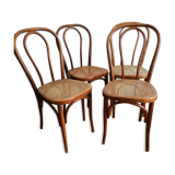 Series of 4 cane bistro chairs