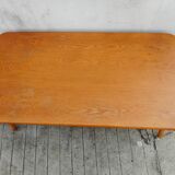 Wood and rattan coffee table