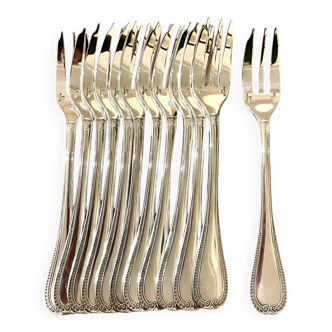 Christofle Malmaison 12 dessert cake forks excellent condition