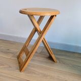 Folding stool TS attributed to Roger Tallon – French design from the 1970s.