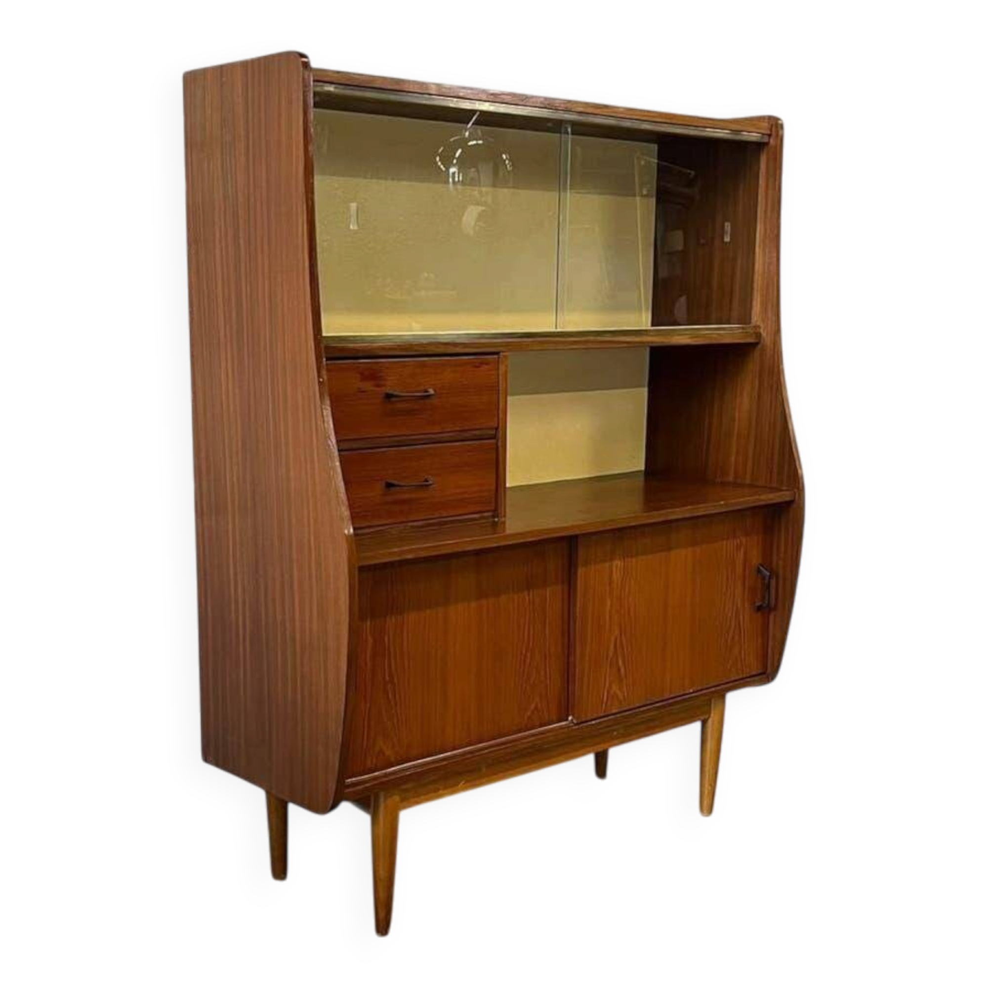 Vintage wooden display cabinet/bar unit/wall unit
