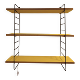 Modular vintage wall shelf, String style, 1960s-70s