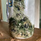 Handcrafted ceramic vase village scene Crete 70s