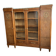 Showcase library in Neoclassical style, 1930, walnut burl and bronze.