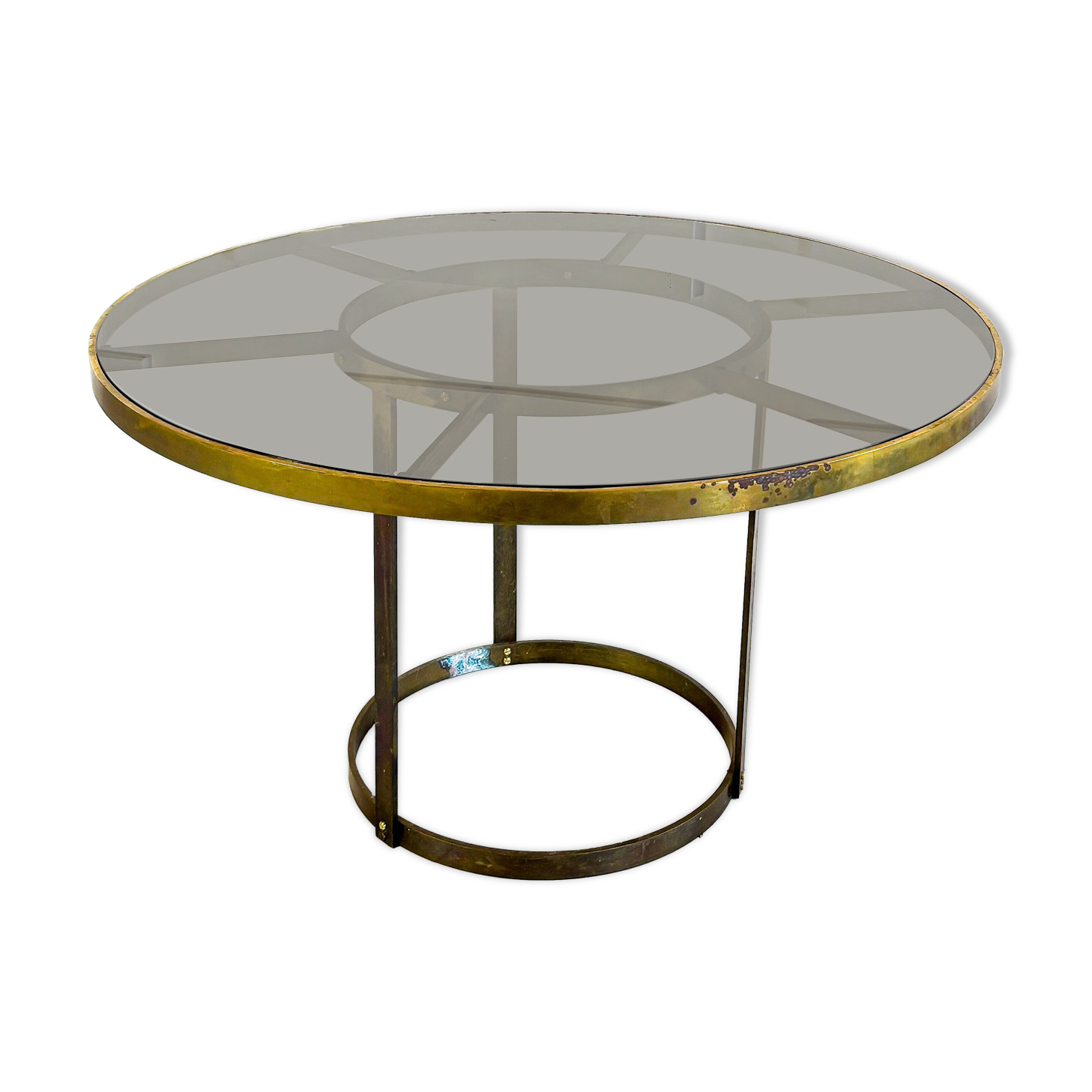 Italian brass table, circa 1970, Gabriella Crespi style