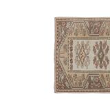 1970s Vıntage Turkish Oushak Handmade Wool Runner Rug 3'3'' x 9'3''