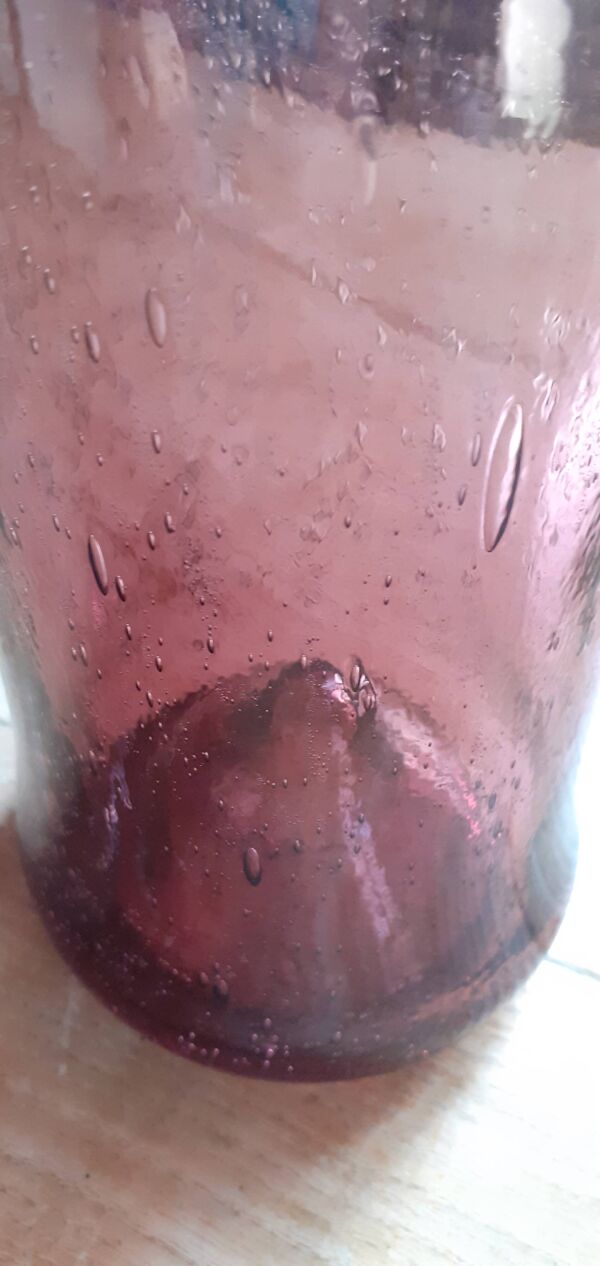 Bouteille verre Biot longue ancienne