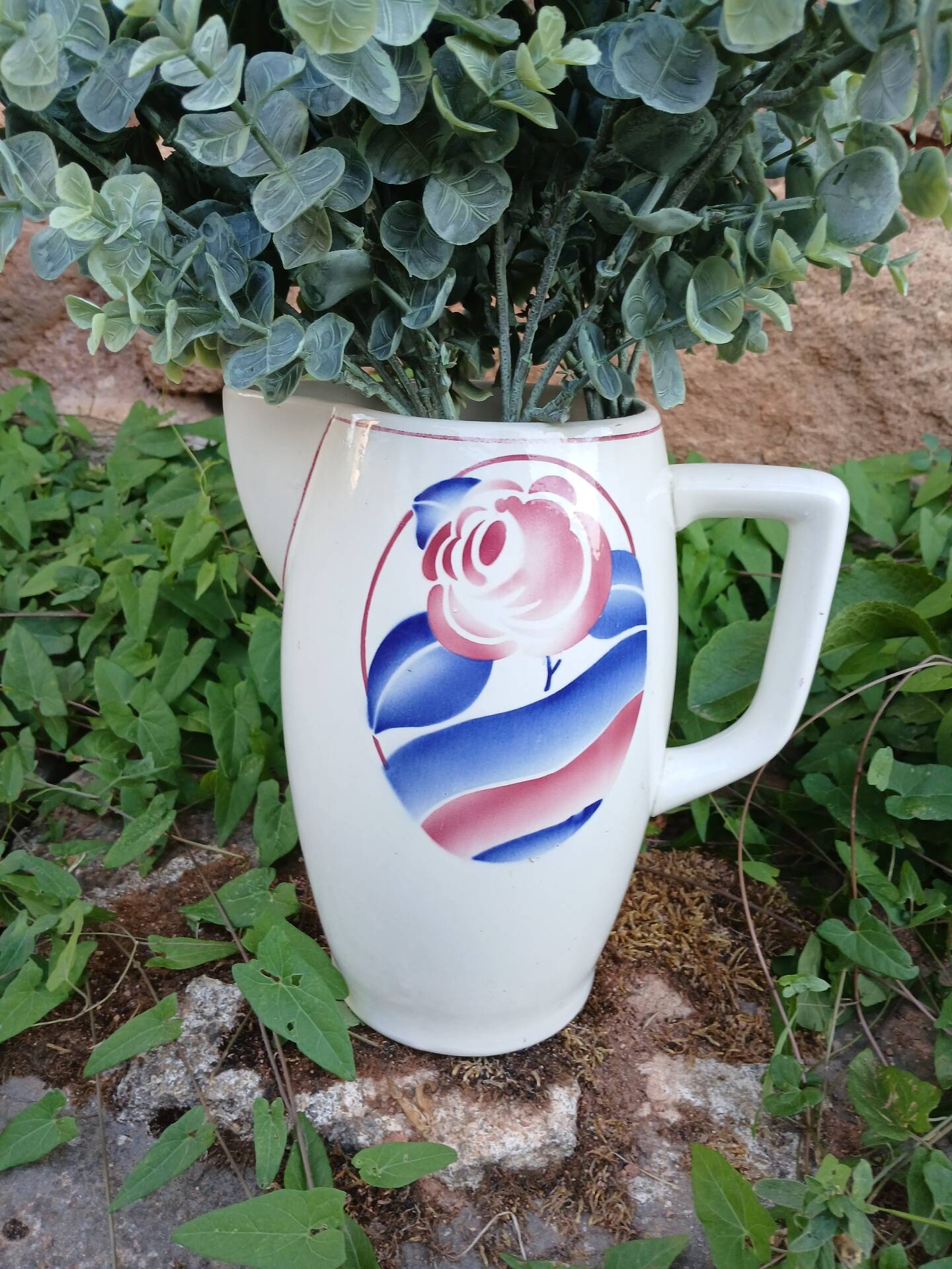 Antique vase from Digoin and Sarreguemines
