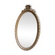 Miroir ovale classique doré à décor de noeud