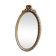 Miroir ovale classique doré à décor de noeud