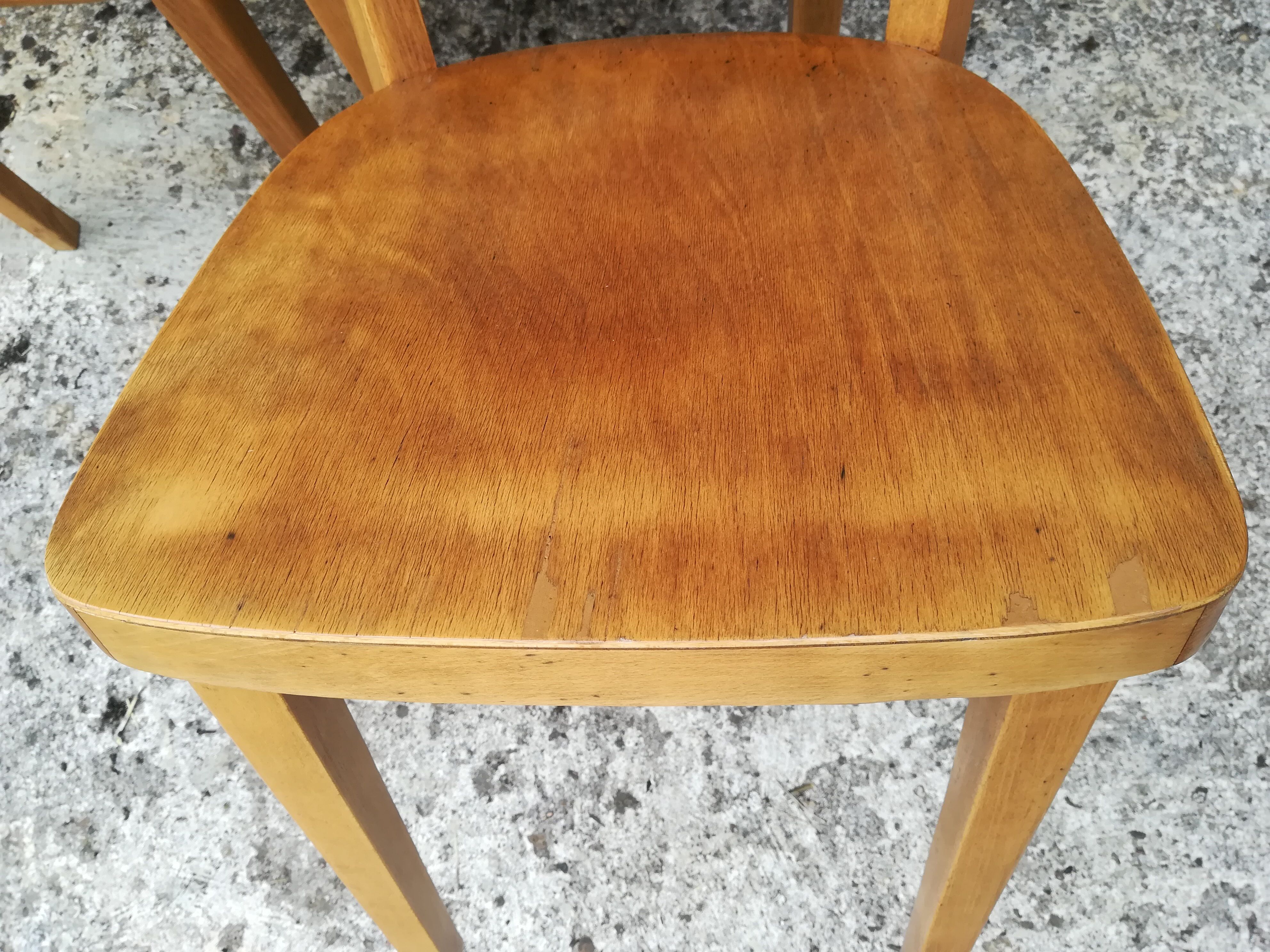 12 refinished bistro chairs