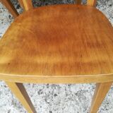 12 varnished bistro chairs