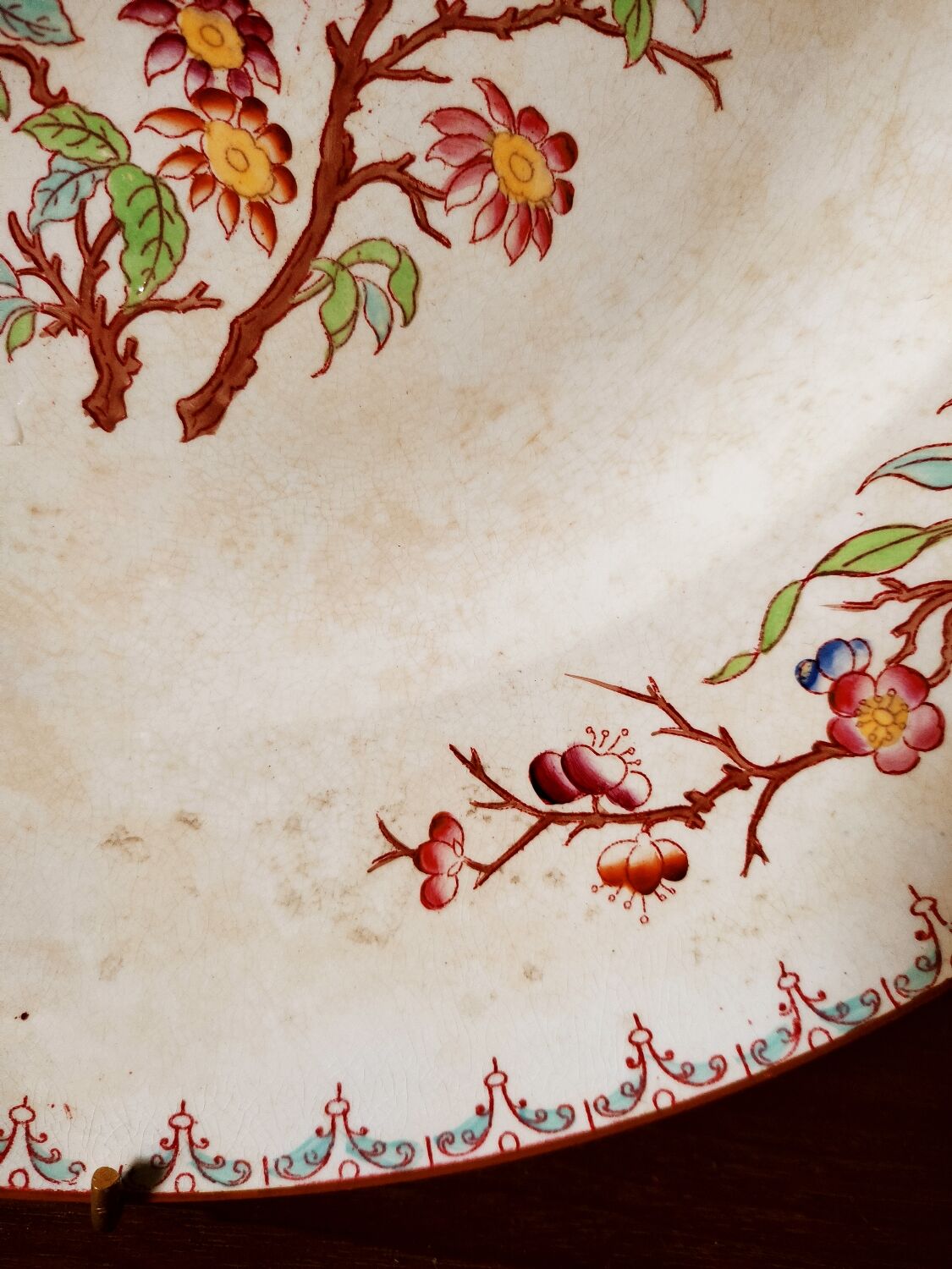 Round iron earth Minton by Sarreguemines