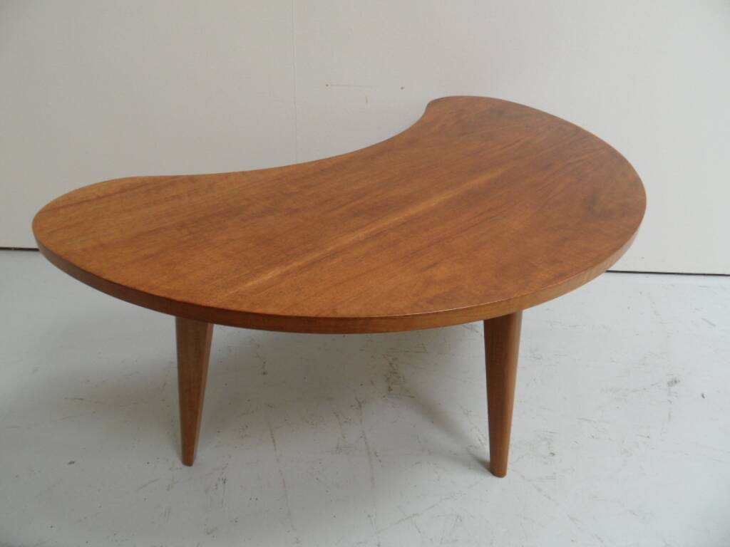 Mid Century moon-shaped coffee table
