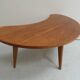 Mid Century moon-shaped coffee table