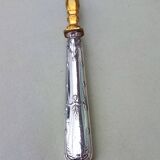 Silver and gilt silver sugar sifting spoon