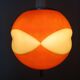 Space Age Orange and White Opaline Glass Pendant, Italy