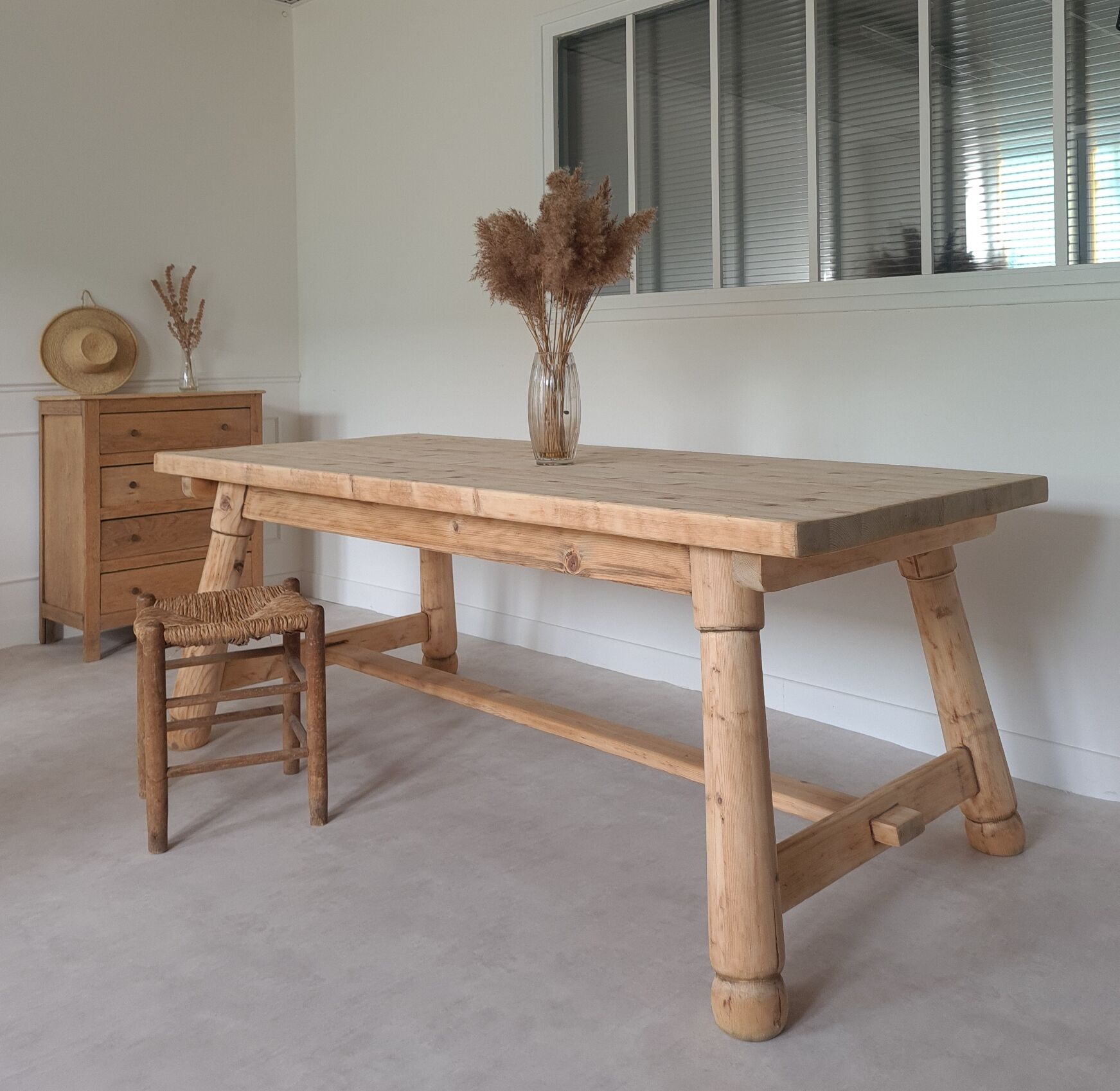 Brutalist farmhouse table