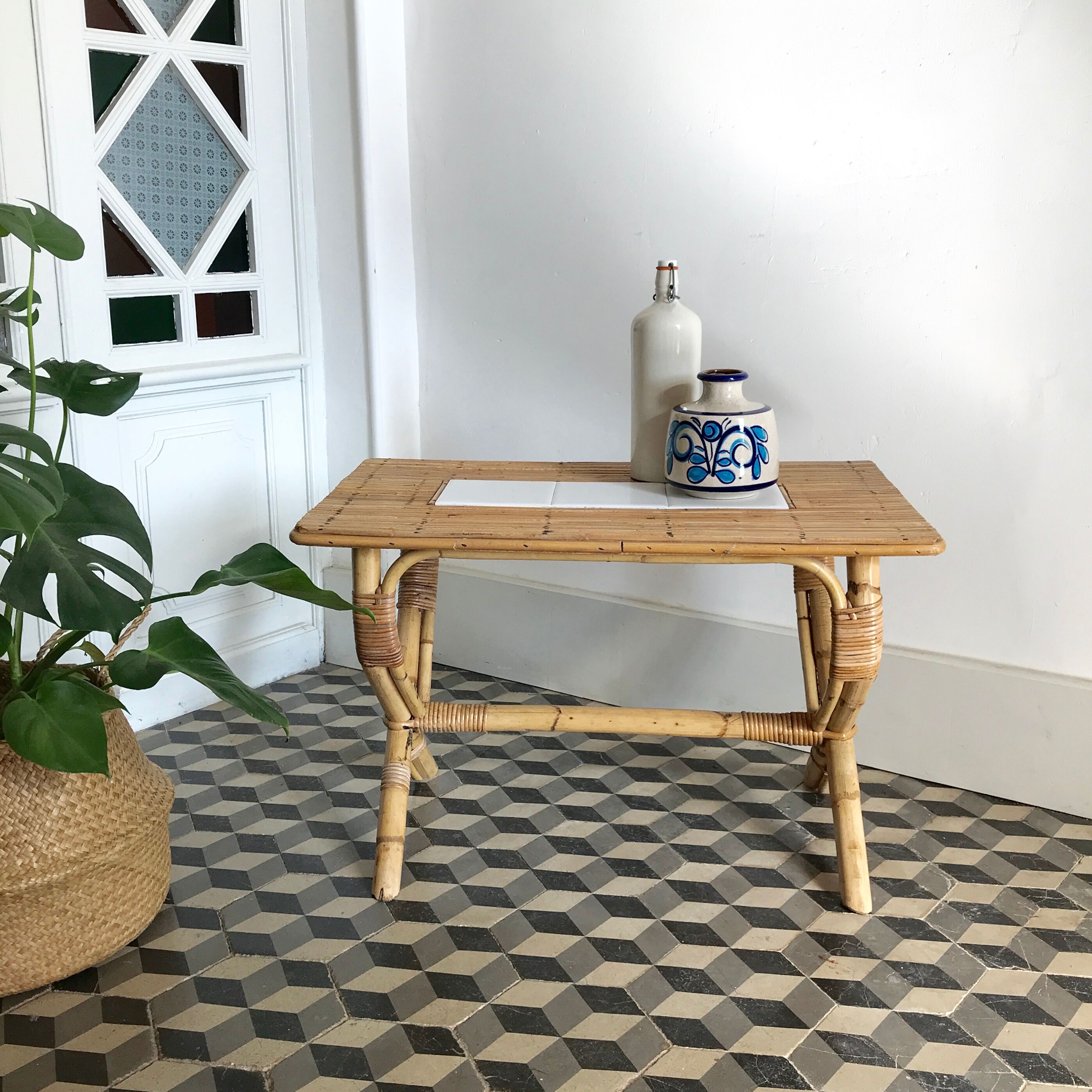 Rattan coffee table