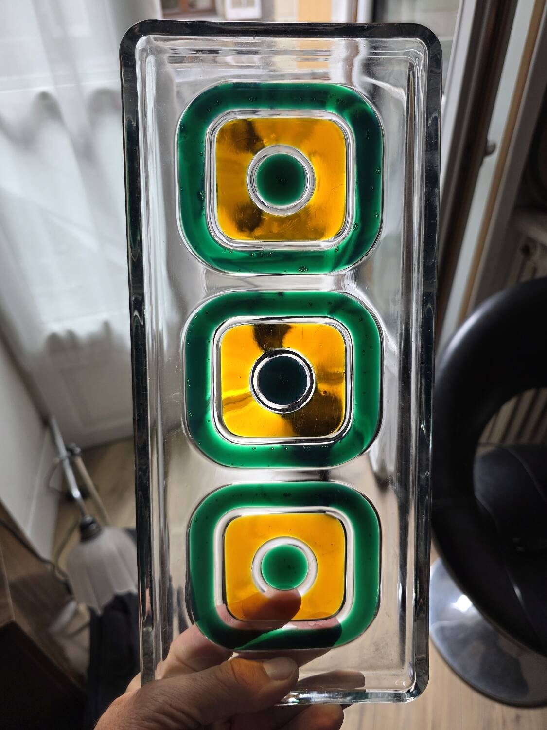 Set of three Walther kristallglas serving dishes from the 60s