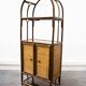 Bookcase in bamboo and caning