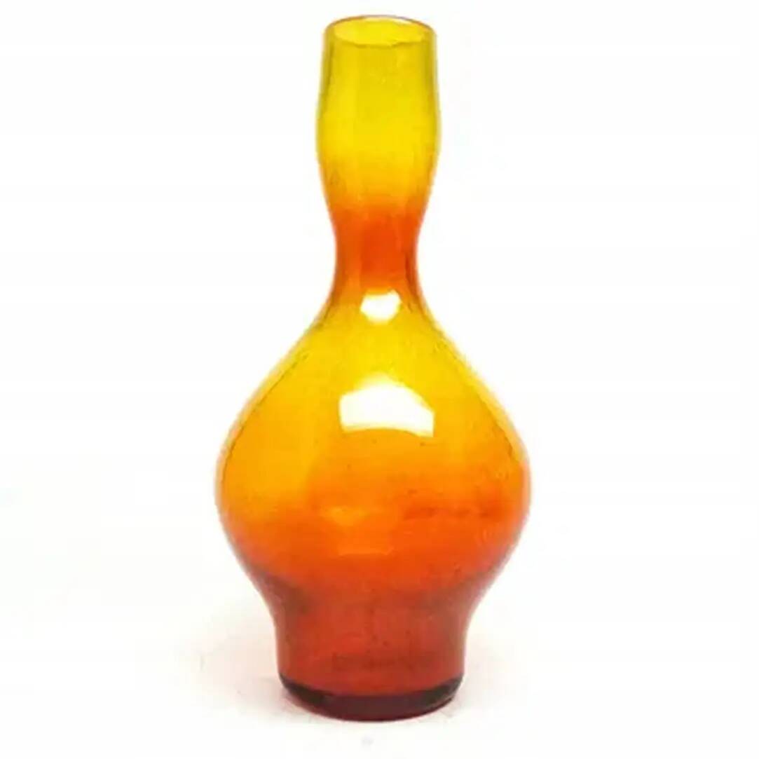 Bottle 'Bączek', mid-century modern, glass, designed by Z. Horbowy, Poland, 1970s