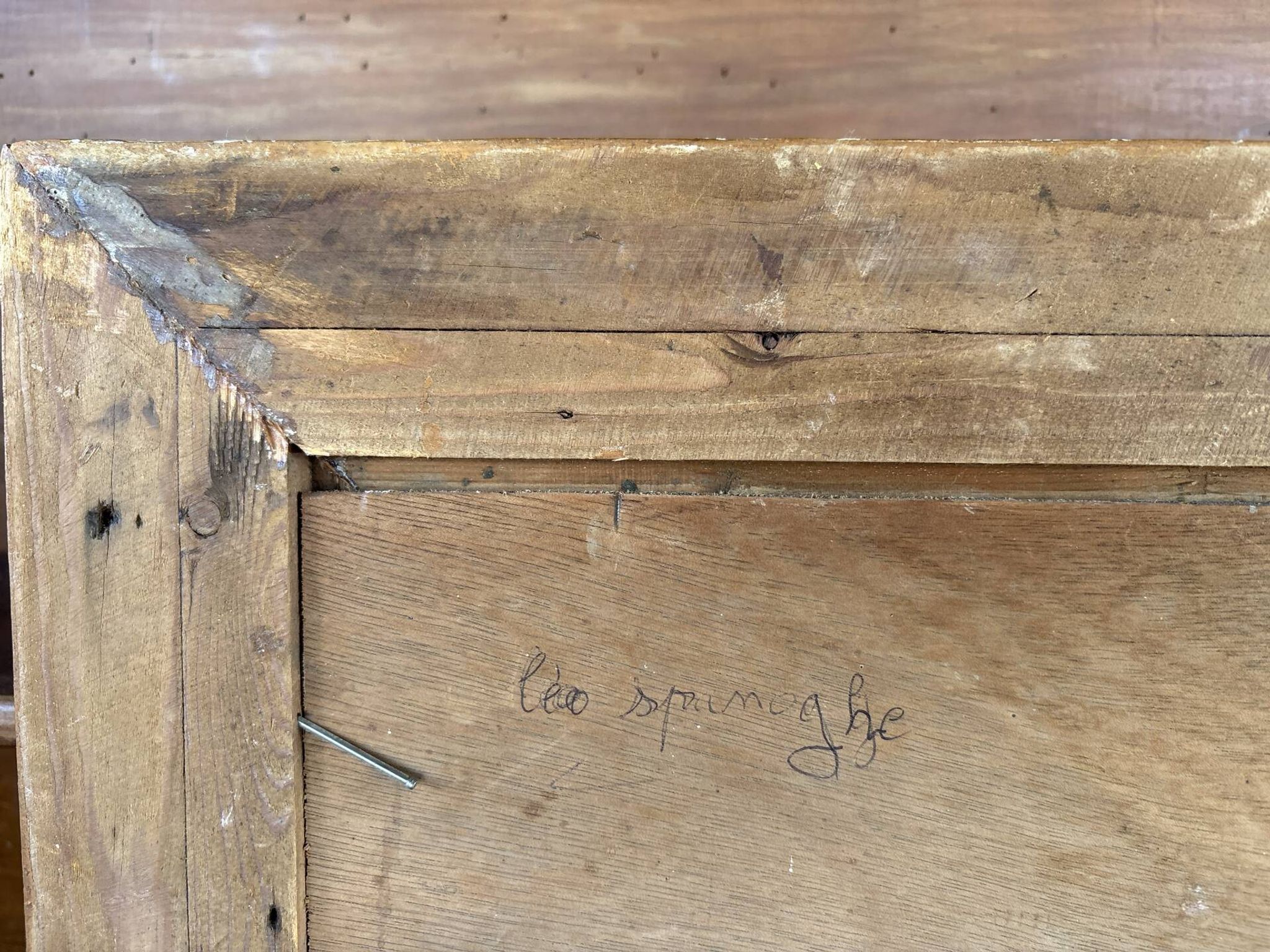 Old marine painting – Oil on panel signed Léo Spanoghe