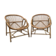 Pair of armchairs adult rattan basket