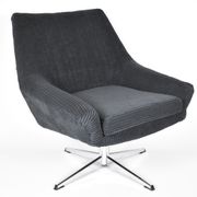 Vintage Cord armchair Shell, Deutsche Democratic Republic, DDR, 1960s, Blue