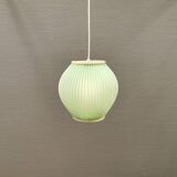 Danish pleated hanging lamp, Pearl Shade, produced by Hoyrup Light and designed by Lars E Schiøler