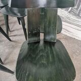 Set of 10 wooden bistro chairs