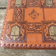 Vintage box faux leather re-dusted patterns blasons Flowers of Lys