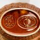 Plat barbotine canard vintage