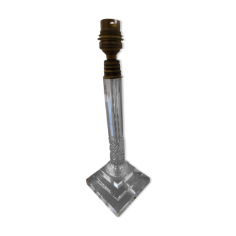 Pied de lampe style art deco en verre