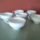 Set of 6 fine and refined cups with red rose decoration.