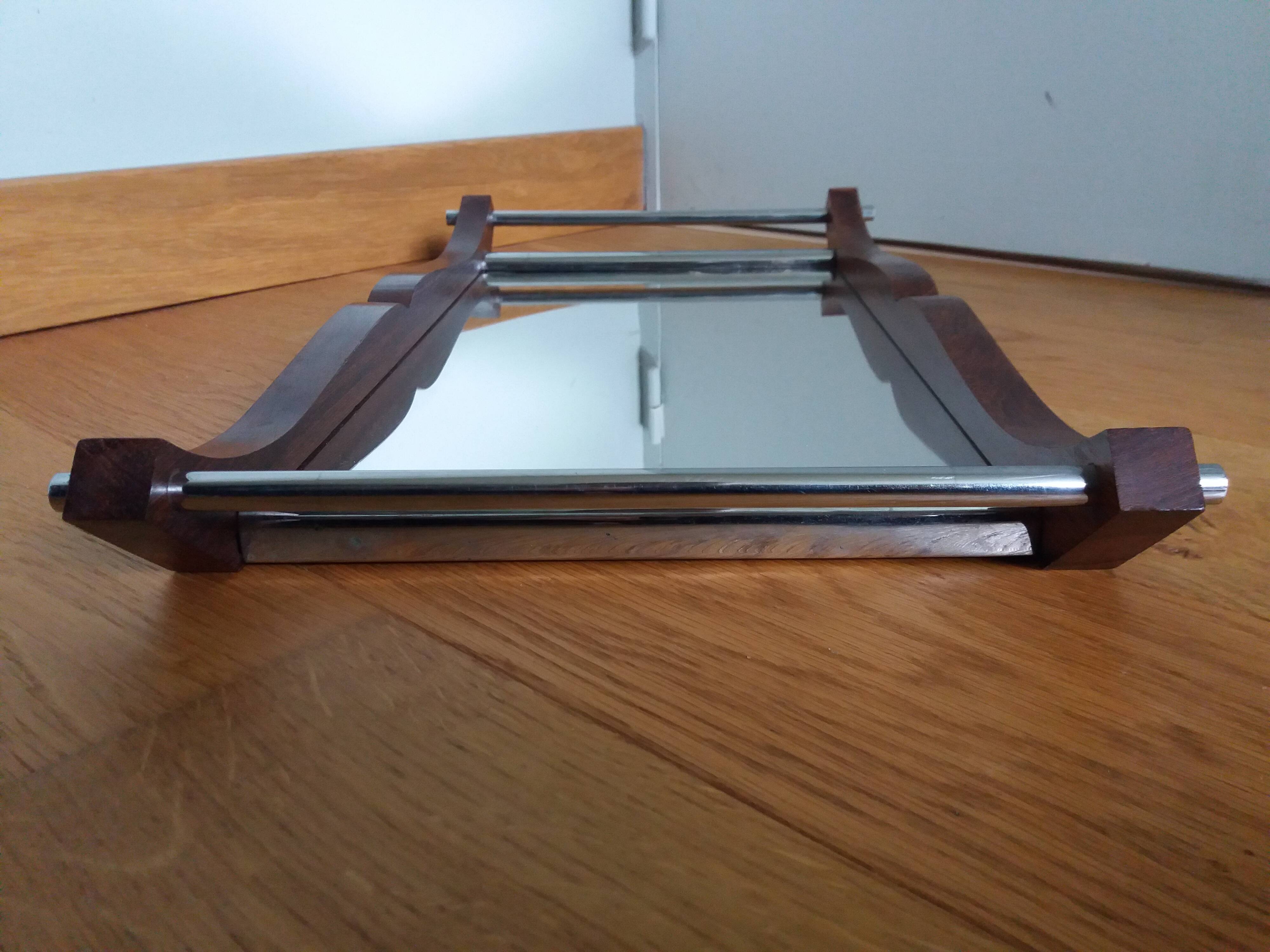 Art deco rectangular mirror top