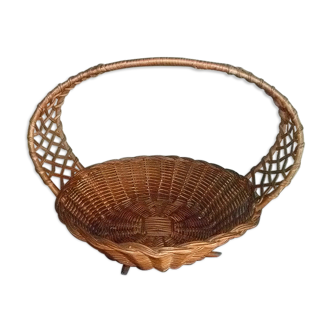 Vintage wicker basket, rattan