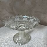 Etched glass fruit bowl