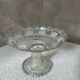 Etched glass fruit bowl