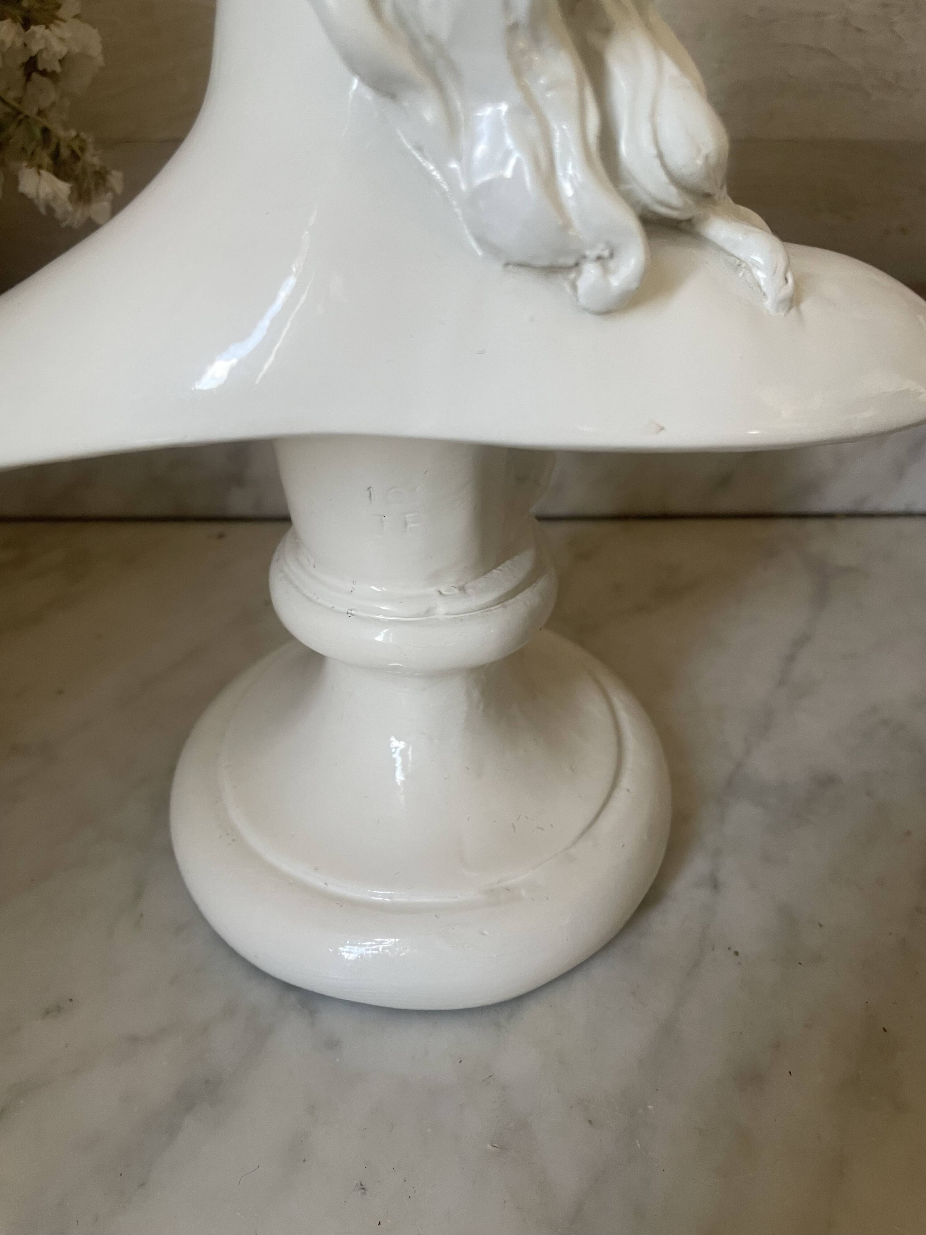Bust of Proserpine vintage neoclassical sculpture
