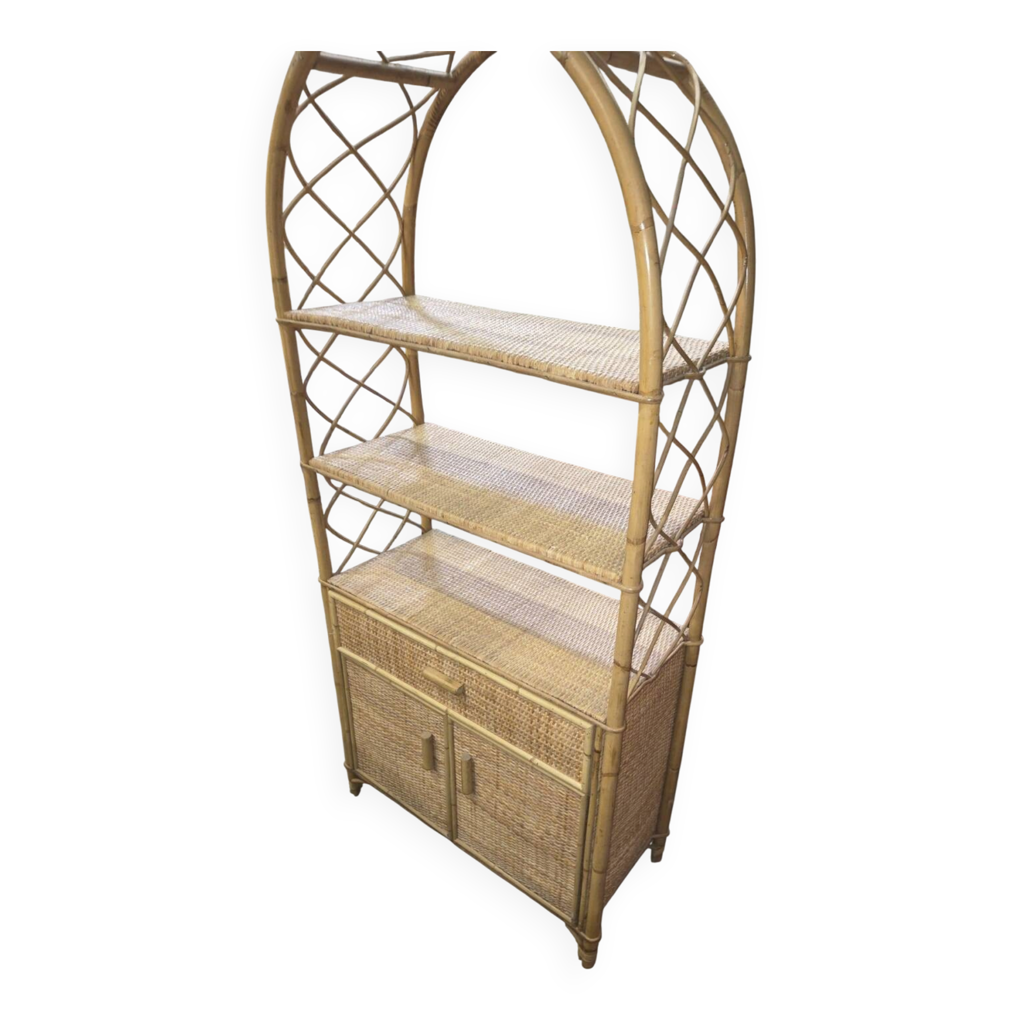 Rattan bookshelf