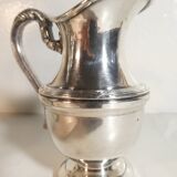 Louis XVI style silver-plated teapot and milk jug