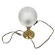Sölken Leuchten brass table lamp, Germany, 1970s – frosted sphere