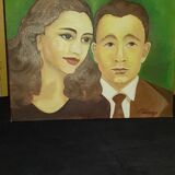 Oil on canvas signed F.Lamige.