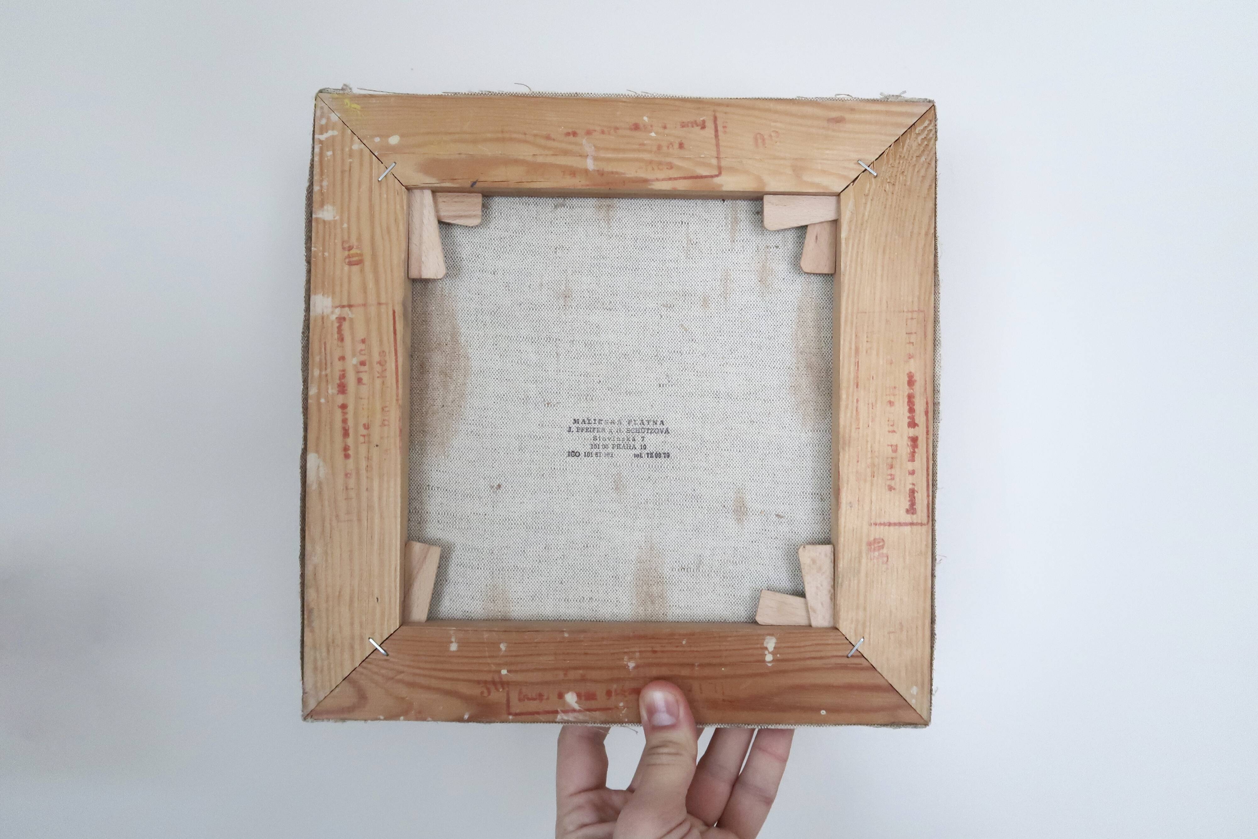 Tableau, peinture abstraite constructiviste, république tchèque