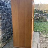Light oak sliding door wardrobe, 1960