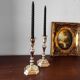 Paire de bougeoirs vintage classiques